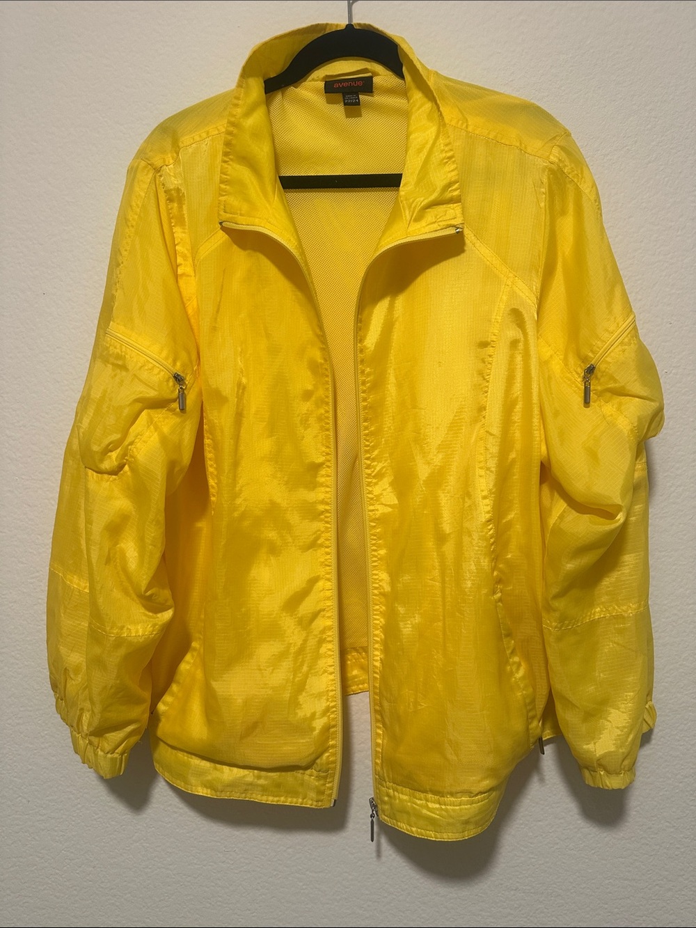 Avenue Bright Yellow Lightweight Bomber Jacket